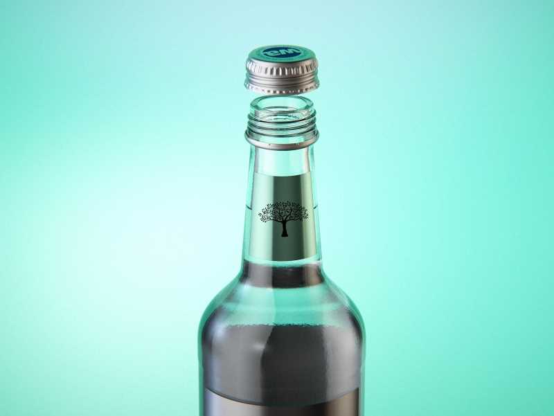 Tonic water glass bottle packaging 3D model pack 500ml