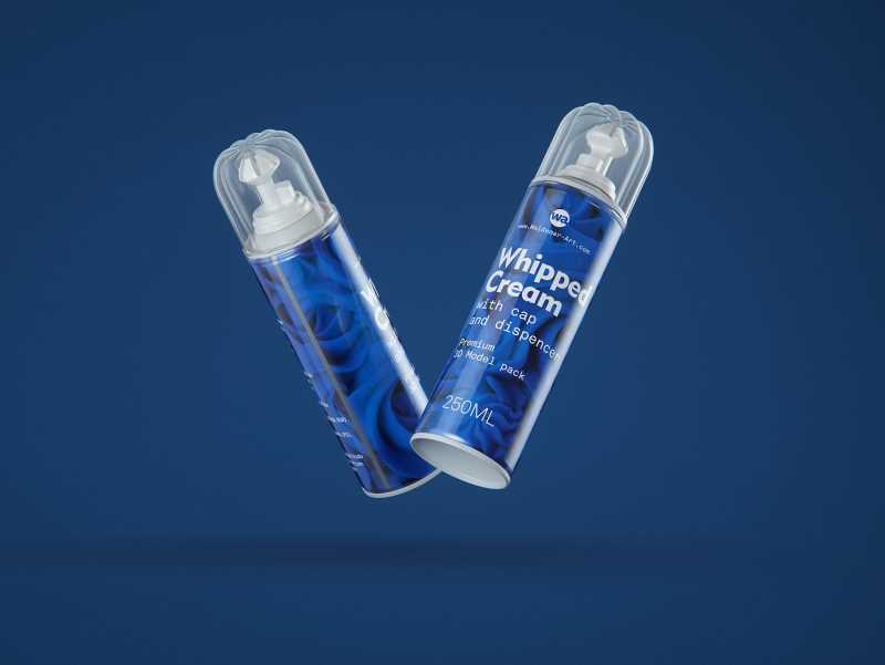 Packaging 3D model of the Whipped Cream Metal Bottle 250ml