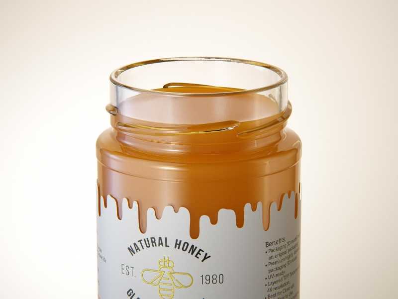 Yorkshire Honey Glass Jar 270g packaging 3d model