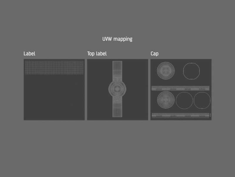 Acacia Honey Glass Jar 250g packaging 3D model