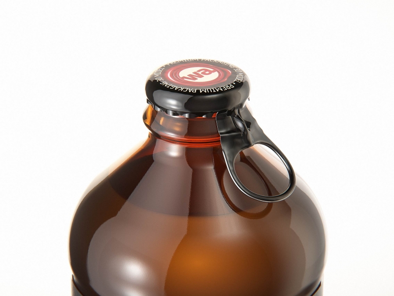 Beer glass bottle 375ml with Pull-off closure packaging 3D model