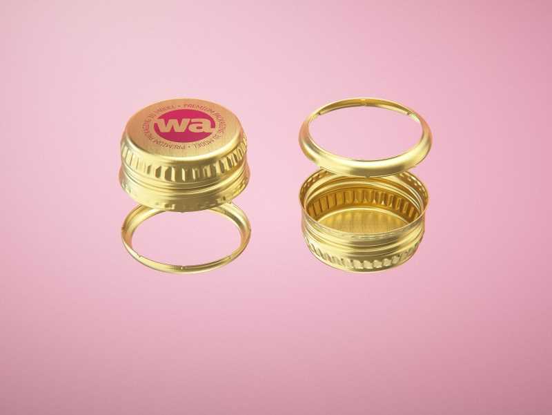 Fruit Secco glass bottle packaging 3D model 200ml with a screw cap and a glass of fruit wine