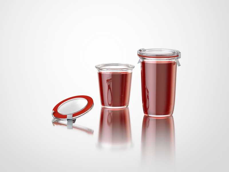 Jam - packaging 3d model of jars for jam or jelly