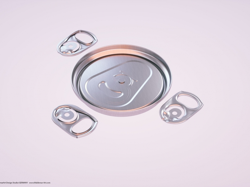 Metal Beer/Soda can 500ml with water droplets and condensation professional 3D model pack