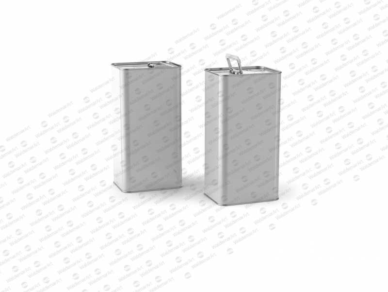 Olive Oil Metal Can 3Le Mockup Back Front Side View 2 pak