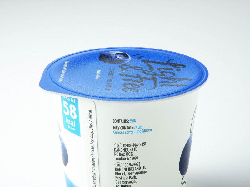 DANONE Light and Free Yogurt Blueberry 4x (115g) product 3D visualization