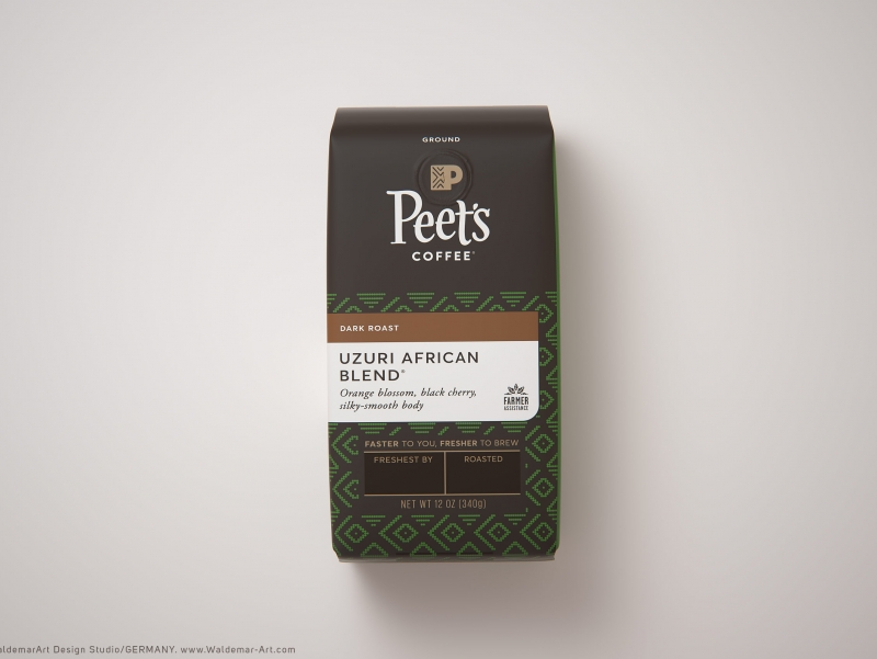 Peet's Coffee product 3D visualization