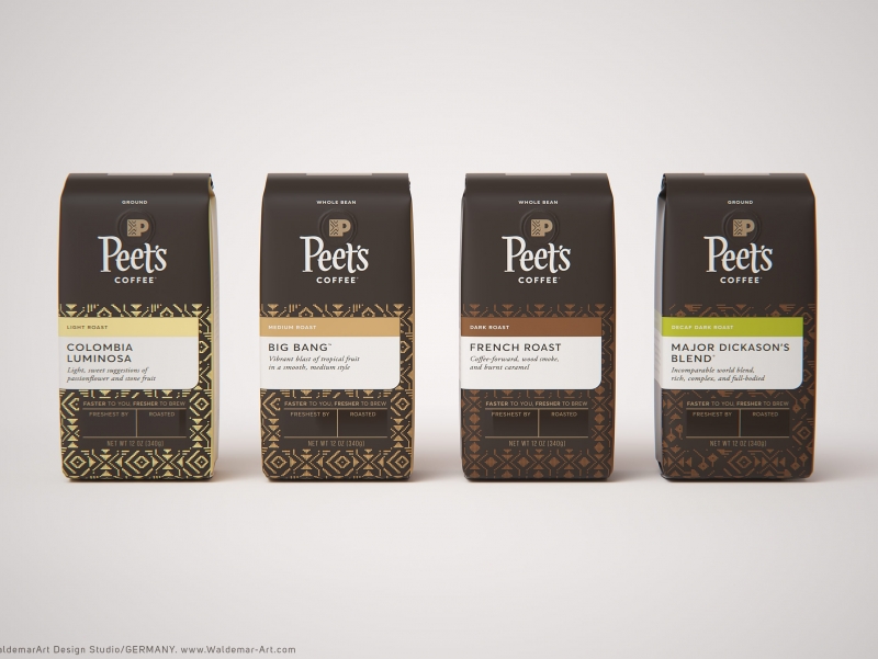 Peet's Coffee product 3D visualization