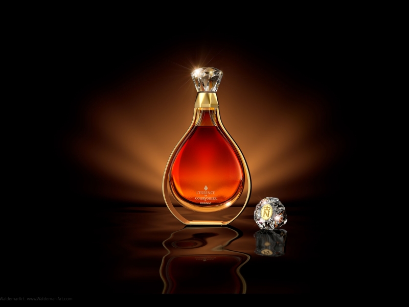 L'essence de Courvoisier - professional packaging 3D visualization