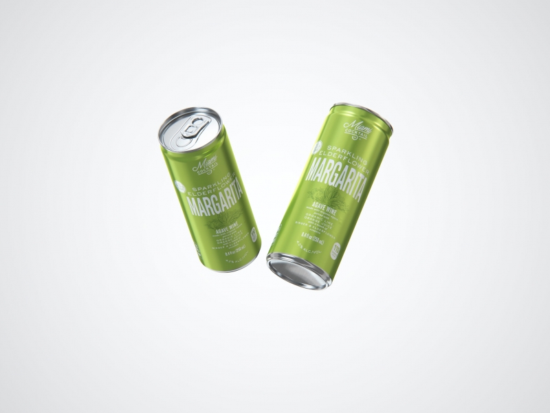 Professional packaging 3d  Visualization for Miami Cocktail Company