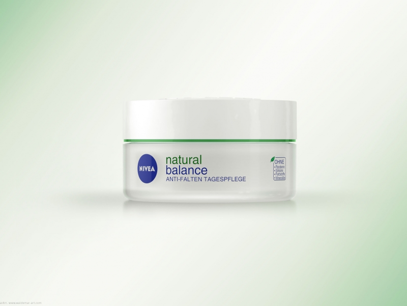 NIVEA NATURAL BALANCE ANTI-FALTEN TAGESPFLEGE - Packaging 3D Visualization