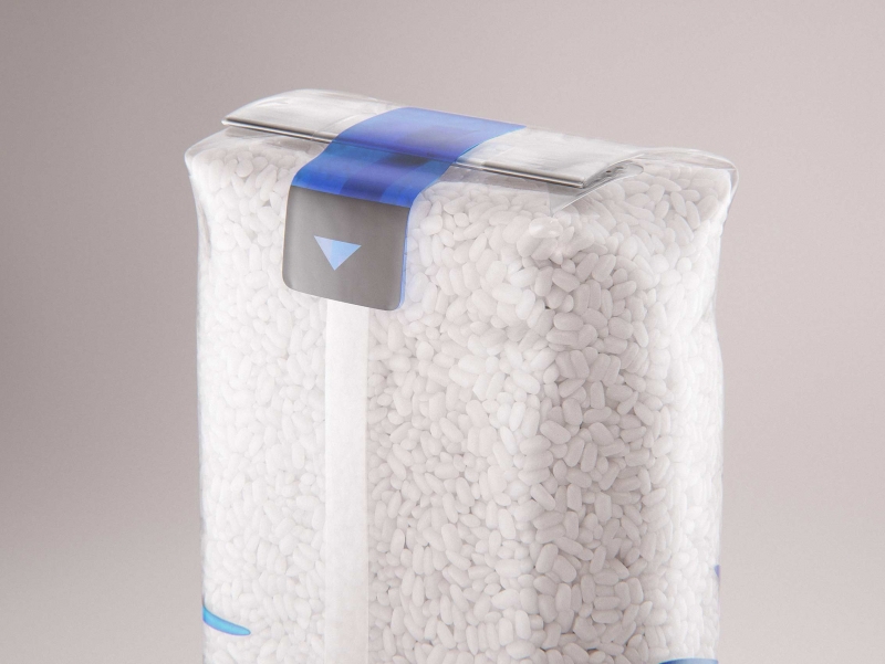 Short-grain rice plastic bag 1000g premium packaging 3d model