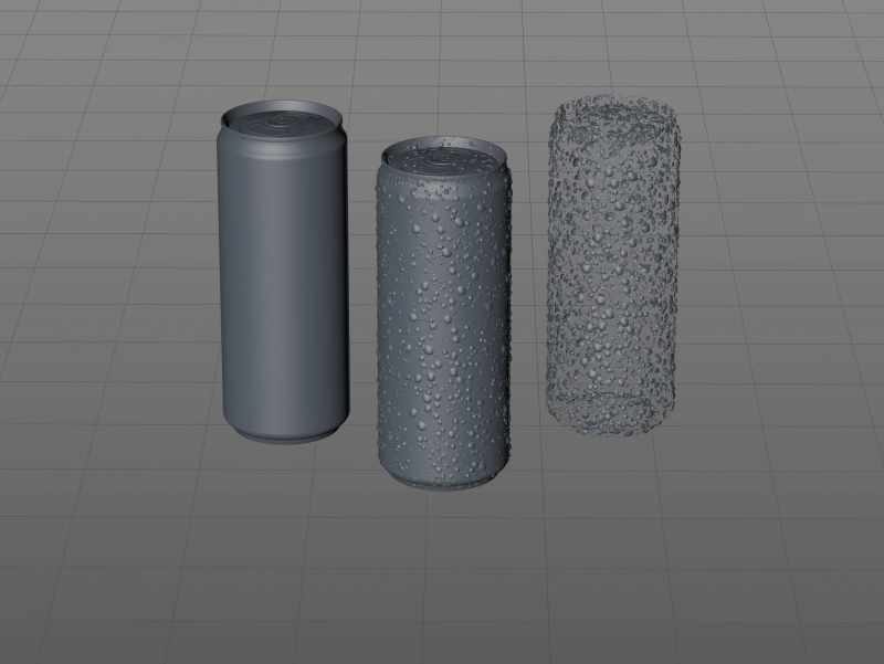 Metal Sleek can 330ml with water droplets and condensation professional 3D model pack