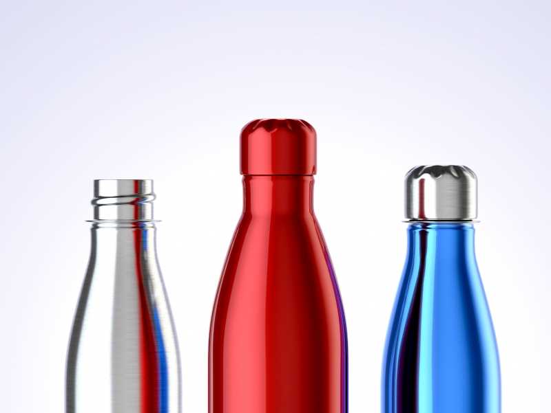 Steel Force - 3d model of the metal bottle