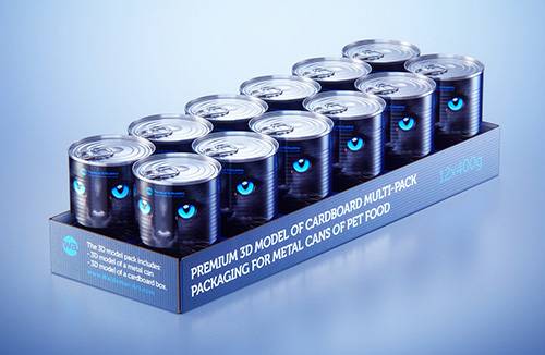 Ragout Fin 380g glass jar packaging 3d model