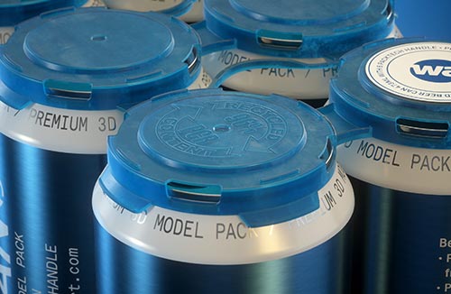 Syrup/Juice Glass Bottle 500ml packaging 3D model pack