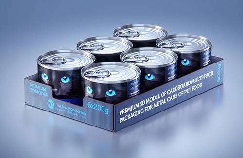 Packaging 3D model of SIG Combifit Premium 500ml with Combi-Swift closer