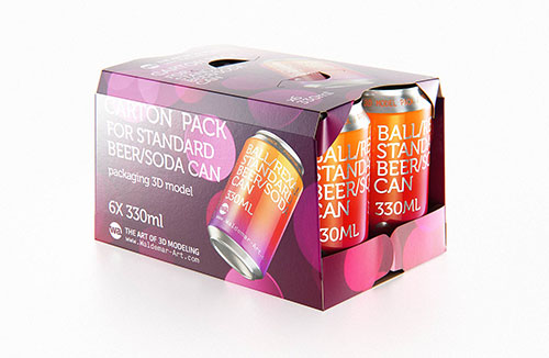 Anticeptic Gel Plastic Bottle 500ml (rounded egdes) packaging 3D model