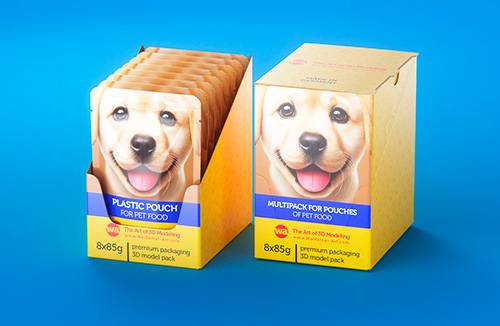 Paper Coffee Bag 500g with ZIP closure packaging 3D model