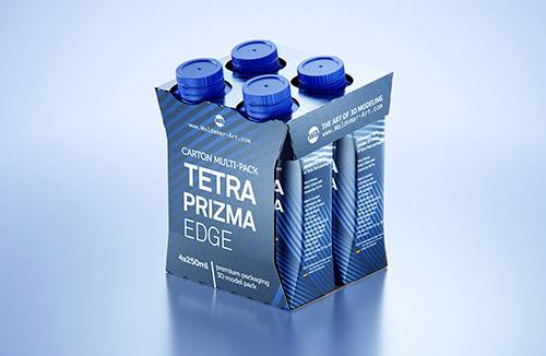 SIG DOME (CombiDome) 1000ml with tethered cap DomeTwist premium carton packaging 3d model