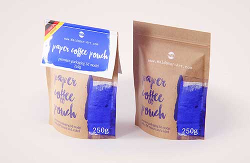 Premium 3D model of a 500(400)g plastic bag of pet food packaging