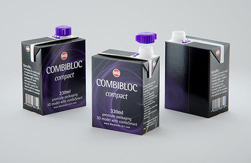 Packaging MockUp of Tetra Pack Evero Aseptic Base-D 1000ml with OrionTop-O38A Front View