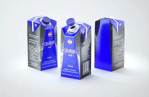 SIG CombiFit Magnum 1500ml carton packaging 3d model with CombiSwift