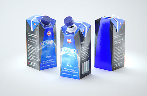 SIG Combidome 1000ml 3D packaging model