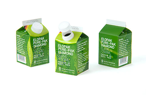 Elopak Pure-Pak Diamond Square 500ml carton packaging 3D model pack