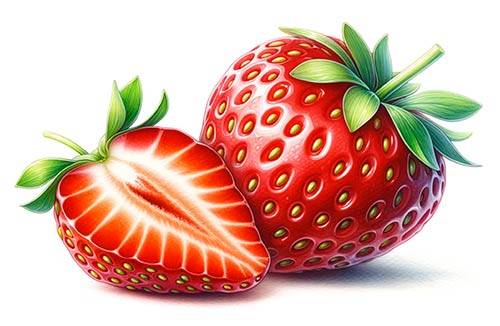 Premium Watercolor illustration of the three raspberries for packaging design