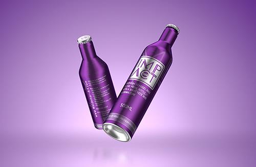 Packaging 3D model of a Beer Brown Glass Bottle 500ml (long neck) with Crown cork and label