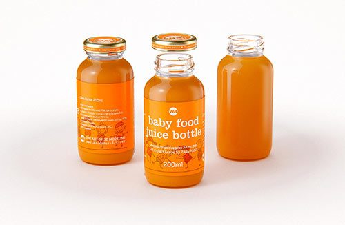 Acacia Honey Glass Jar 250g packaging 3D model