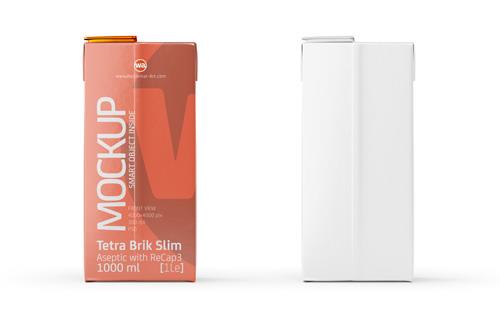 Tetra Brick Square 500ml with SimplyTwist closer premium packaging 3D model