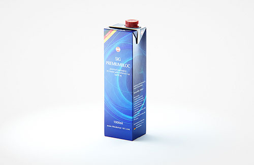 SIG Combifit Premium 1000ml with CombiSwift carton packaging 3D model