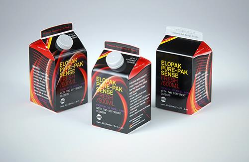 Sig PremiumBloc 1000ml carton packaging with a tethered cap SwiftCap premium 3D model
