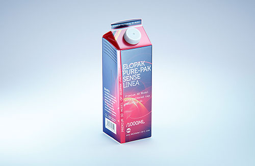 Packaging MockUp of Tetra Pack Top Aseptic Midi 330ml with Eifel-O38