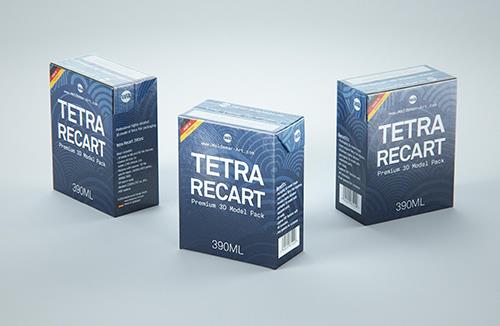 Packaging MockUp of Tetra Pack Evero Aseptic Base-D 1000ml with OrionTop-O38A Front View