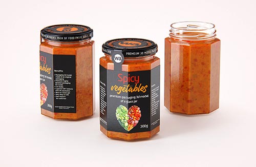 Packaging 3D model of Bio Lemonade Glass Bottle 330ml