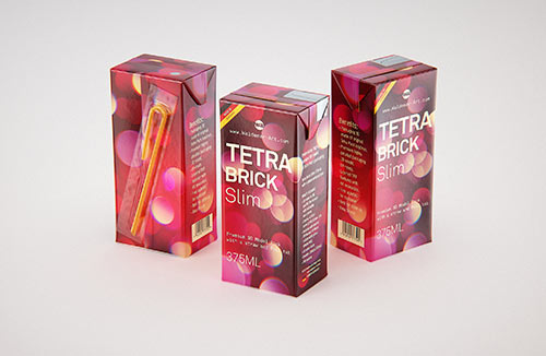 SIG DOME (CombiDome) 500ml with tethered cap DomeTwist premium carton packaging 3d model