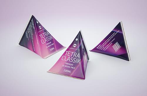 Tetra Pack Stello EDGE 1000ml with WingCap 30 packaging 3D model