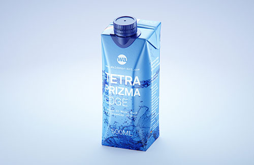 SIG CombiBloc Small 200ml with perforation and a straw hole packaging 3D model pak