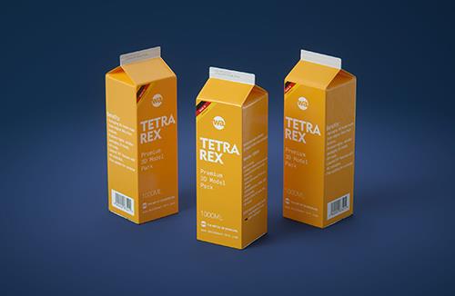 Milky-Wilky - packaging 3d model of a bottle for a milk