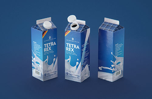 Tetra Top MIDI 250ml 3D model of carton package with Eifel O38 closure