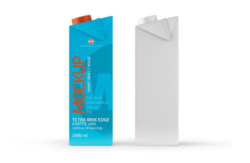3D model of the SIG Combibloc Slimline 500ml packaging with tethered cap CombiCap