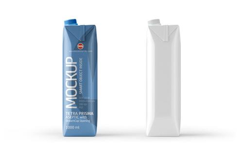 Elopak Pure-Pak Diamond Square 330ml carton packaging 3D model pack