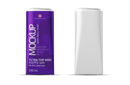 Tetra Top Base 1000ml with tethered cap C38Pro premium carton packaging 3d model