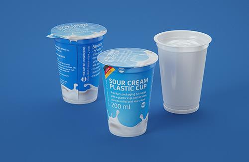 Sour cream premium packaging 3D model 200ml