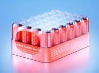 Multi-pack of 24x500ml Standard Beer/Soda Cans packed in cardboard and wrapped in shrink film premium packaging 3d model