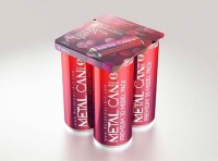 4x250ml Slim Soda Can Carton Pack 3D model