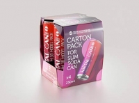 Premium Packaging 3D Model of carton package for 4x250ml Slim Soda Can  